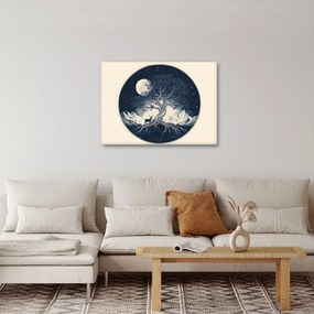 Obraz – Magický strom s jeleňom I. (70x50 cm)