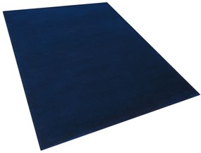Viskózový koberec 140 x 200 cm tmavomodrý GESI II Beliani