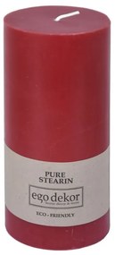 Červená sviečka Eco candles by Ego dekor Friendly, doba horenia 50 h