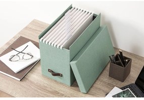 Zelený kartónový organizér na dokumenty Johan Canvas Paper Laminate – Bigso