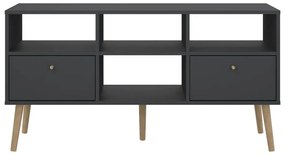 Antracitový TV stolík 117x61 cm Bodo – Tvilum