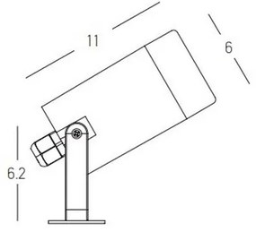 Zambelis E311 - Vonkajšia lampa 1xGU10/7W/230V IP54