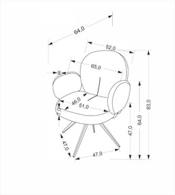 JEDÁLENSKÁ OTOČNÁ STOLIČKA IRIS ŠKORICOVÁ