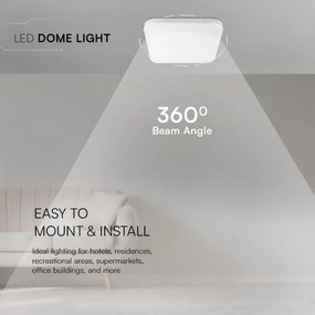 LED Kúpeľňové stropné svietidlo LED/18W/230V IP44 3000K 25x25 cm biela