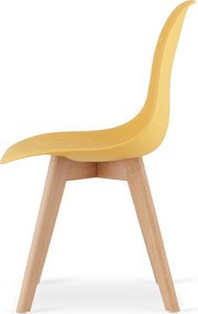 AKCIA Horčicová stolička KITO s bukovými nohami II. akosť
