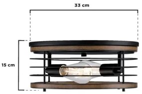 Westinghouse 61250 - Stropné svietidlo ACKTON 2xE27/60W/230V barnwood