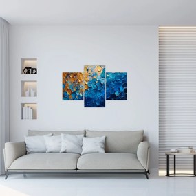 Obraz - Modrozlatá maľba (90x60 cm)