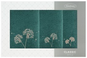 FROTÉ UTERÁK MOLI3 SADA 1KS 30X50 CM, 1KS 50X90 CM, 1KS 70X140 CM TMAVOZELENÁ