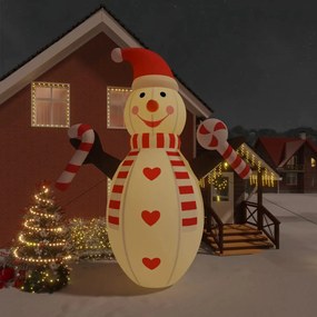 Nafukovací vianočný snehuliak s LED 630 cm 345285