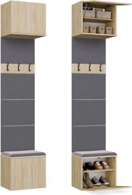 Předsíňová stěna HAGA 1W 50 cm dub Sonoma