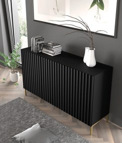TV stolík/skrinka 150 3D Warsaw (čierna + zlatá). Akcia -20%. Vlastná spoľahlivá doprava až k Vám domov. 1125150