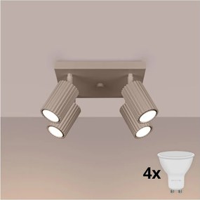 Brilagi - LED bodové svietidlo CRESTO 4xGU10/10W/230V taupe