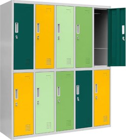 Kovová školská skrinka s 10 boxmi Bartuś (1094)