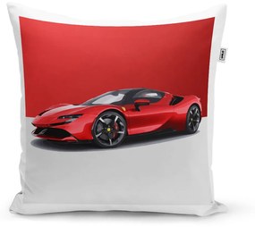 Sablio Vankúš Ferrari na červeno-bielej - 50x50 cm