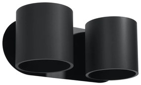 Nástenné svietidlo Orbis, 2x čierne kovové tienidlo