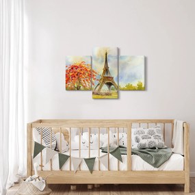 Maľovaný obraz Eiffelovej veže (90x60 cm)