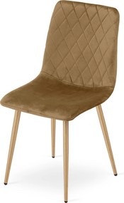 Hnedá zamatová stolička TURIN
