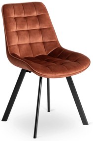 PROXIMA.store - Čalúnená jedálenska stolička RICK FARBA: oranžová, MATERIÁL: zamat