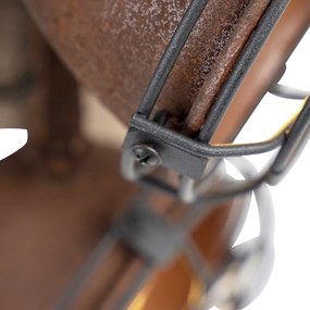 Priemyselné bodové svetlo hrdzavohnedé s dreveným sklonom 4-svetlo - Gina