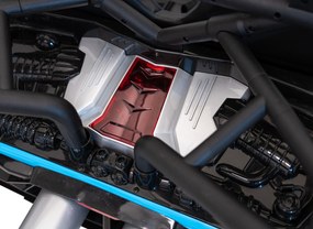 Ramiz Detská pretekárska bugina na batérie 5 Modrá + motory 2x200W + diaľkové ovládanie + zvuková LED dióda + pomalý štart