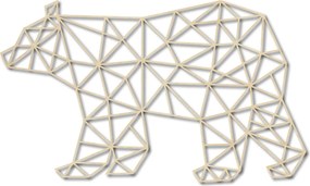SENTOP Vyrezávaný obraz na stenu medveď PR0241 čierny: Prírodná preglejka - Topoľ  natural 40 x 23 cm 3848-40972 PR0241 HEU+