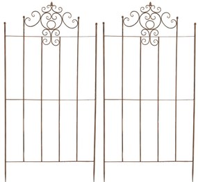 2x Mriežka na popínavé rastliny Paula - 180 x 85,5 cm - Hnedá antik