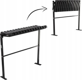 Garden Line SKLADACIA LAVICA, DĹŽKA 86 CM, ČIERNA *8299