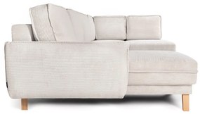 Béžová menčestrová rozkladacia rohová pohovka (pravý roh/do tvaru "U") Tori – Bonami Selection