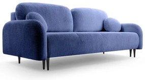 Rozkladacia čalúnená trojmiestna pohovka CLOUDY modrá