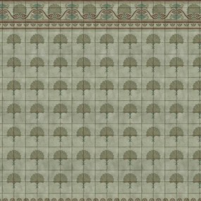 VLADILA  Green Tiles Art Nouveau - tapeta