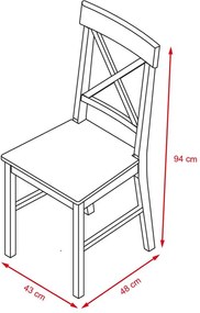 Jedálenský set 4x stolička + stôl Catini KAMPALI - Biela