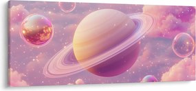 Obraz - Ružová planéta (120x50 cm)