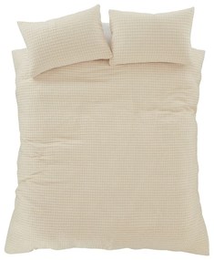 Béžové predĺžené obliečky na dvojlôžko 230x220 cm Muscat Waffle – Pineapple Elephant