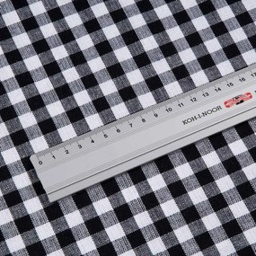 Biante Bavlnený behúň na stôl Olivia OL-015 Čierno-biela kocka malá 35x160 cm