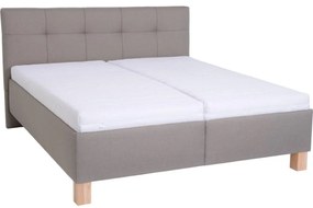 Čalúnená posteľ s matracom a úložným priestorom MARIA 180x200 cm taupe PO0004