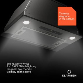 Klarstein Paolo 52 vstavaný Digestor 52 cm 439 m³/h LED Touch A++