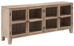 Vitrína z mangového dreva v prírodnej farbe 160x71 cm – Ixia