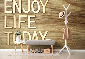 Samolepiaca tapeta s citátom - Enjoy life today - 150x100