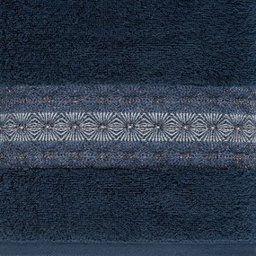 BAVLNENÝ UTERÁK MALIKA 70X140 CM TMAVOMODRÁ