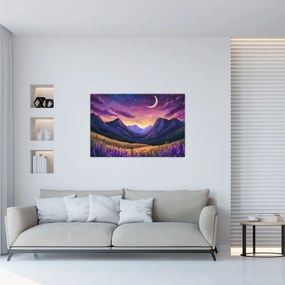 Obraz - Fialová krajina (90x60 cm)