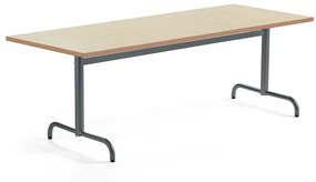 Stôl PLURAL, 1800x800x720 mm, linoleum - béžová, antracit