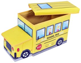 Žltá autobusová krabica na hračky