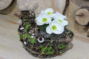 Hnedá prútená veľkonočná sliepočka 26cm