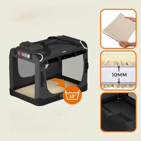 InternetovaZahrada Prenosná taška pre psa S 50x34x36 cm - antracit