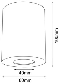 Brosline 1257 - Bodové svietidlo POINT 1xGU10/10W/230V IP44 biela