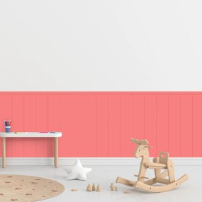 PIPPER. Obdĺžnik - Ružová farba - textilná nálepka na stenu Farba: Tmavá, Veľkosť: 80 cm