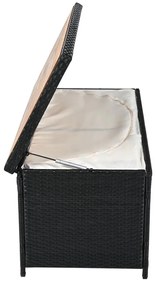 Záhradný úložný box Bilius (čierna + prírodná + krémová). Vlastná spoľahlivá doprava až k Vám domov. 1119465