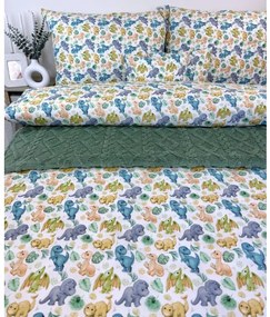 INTERMEDIC SK Detská obliečka Dino 140x200/70x90 cm – 100 % bavlna, zapínanie na zips