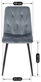 Vintino kreslo BERA Velvet -horčicová farba, nohy sivé - vintino.sk