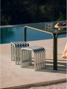 Kovová záhradná stolička v striebornej farbe Nokk – noo.ma